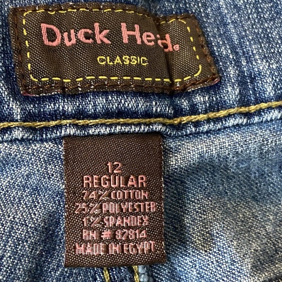 Duck Head womens Blue jeans Denim Size 12 Regular Bootcut 30 inch Inseam - Picture 8 of 9